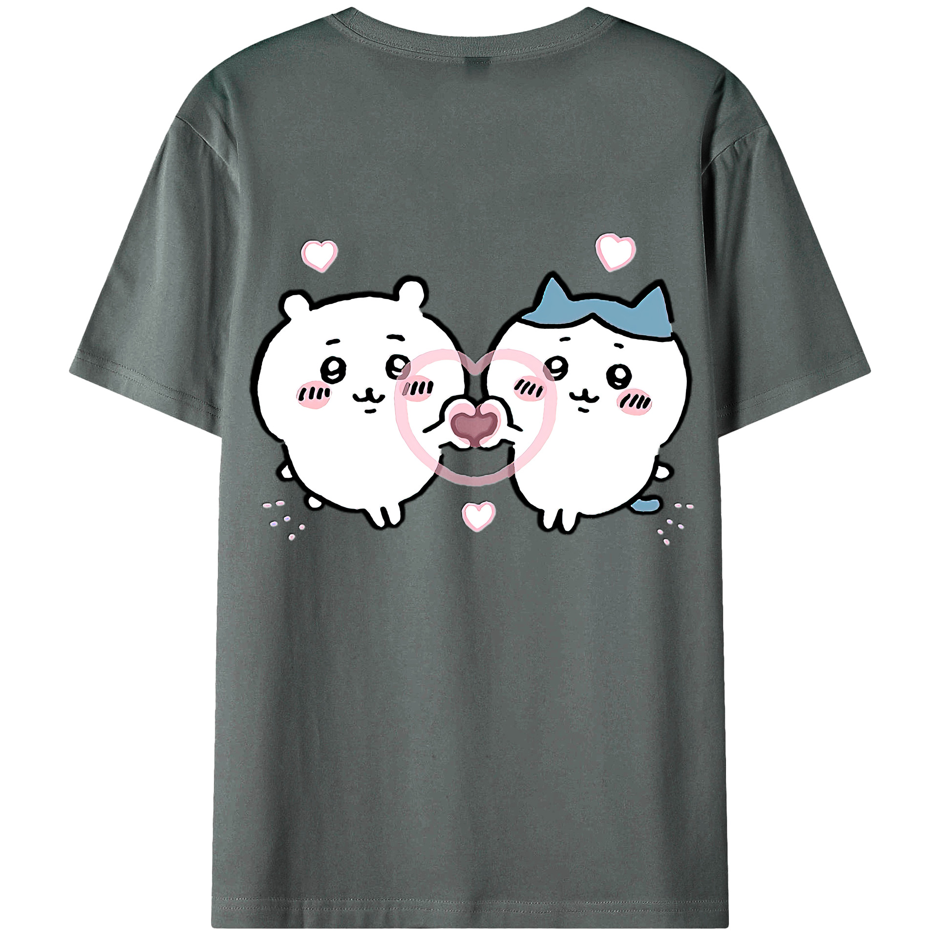 （画像用） ちいかわ ちいかわ Chii-kawa chiikawa 綿100％ メンズ半袖Tシャツ（バックプリント） 通気性